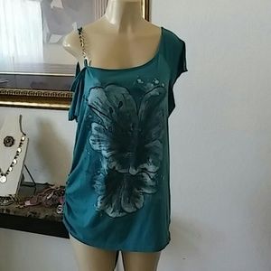 California GirlzTeal Party/Night Out Blouse
